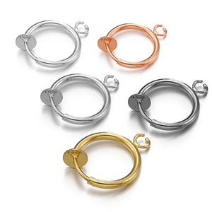 10pcs Non Piercing Ear Clip Hoop for Earrings DIY