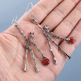 10pcs Retro Halloween Skull Charms for Earring DIY Jewelry Making