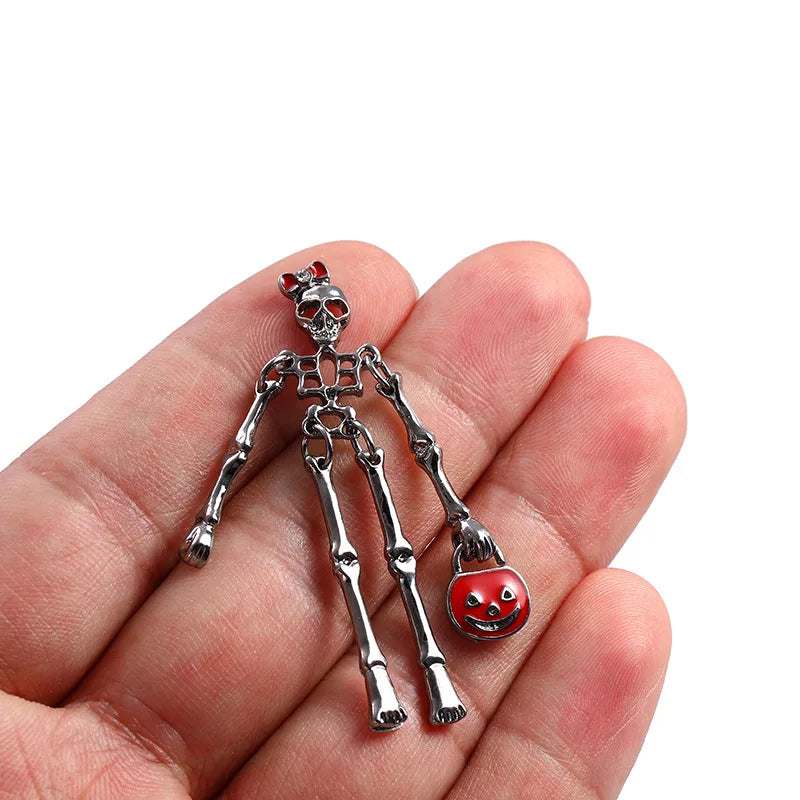 10pcs Retro Halloween Skull Charms for Earring DIY Jewelry Making
