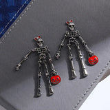 10pcs Retro Halloween Skull Charms for Earring DIY Jewelry Making
