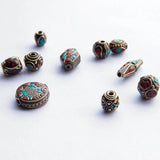 10pcs Retro Prayer Buddha Beads Nepal Beads Stone Tibetan Charms