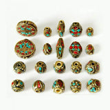 10pcs Retro Prayer Buddha Beads Nepal Beads Stone Tibetan Charms