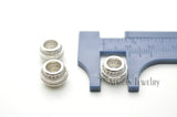 10pcs 3 Rows 10mm Round Rhinestone Crystal Setting Beads with 5mm Big Hole