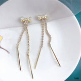 10pcs Rhinestone Tassel Chains Stars Charms Pendants DIY Earrings Making