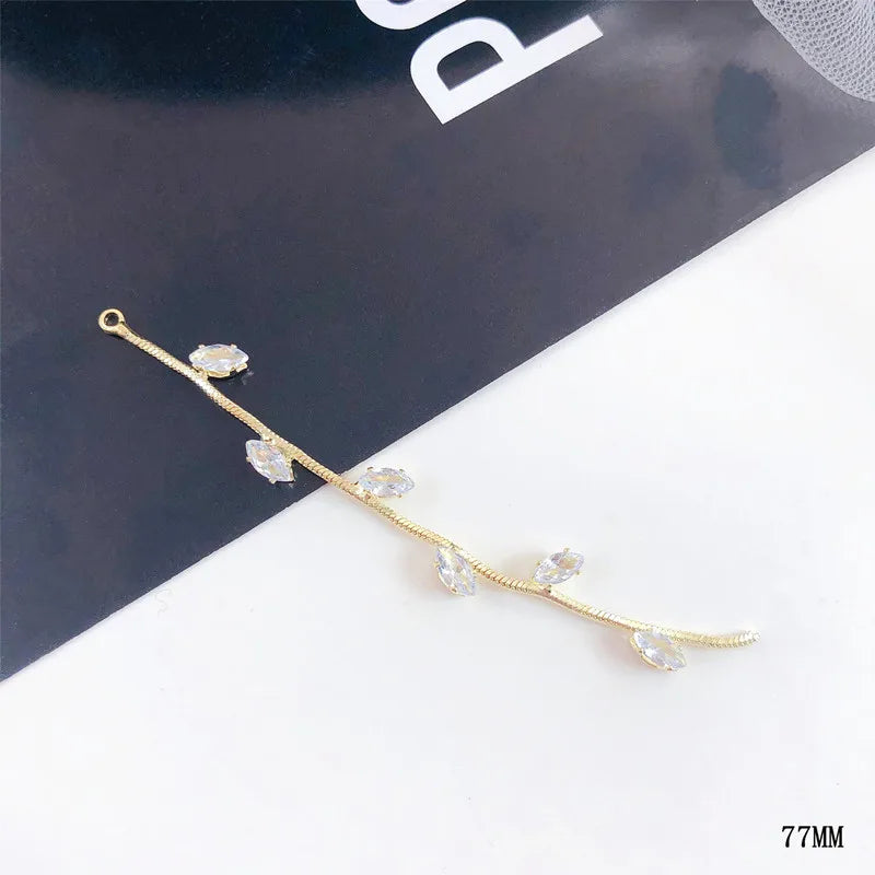 10pcs Rhinestone Tassel Chains Stars Charms Pendants DIY Earrings Making