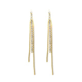 10pcs Rhinestone Tassel Metal Charms Earrings DIY Findings