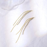 10pcs Rhinestone Tassel Metal Charms Earrings DIY Findings