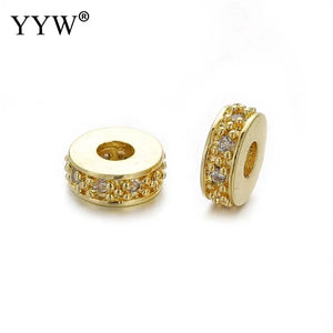 10pcs  Rhinestone Stainless Steel Beads Plated With Nickel Lead Cadmium 7mm