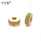 10pcs  Rhinestone Stainless Steel Beads Plated With Nickel Lead Cadmium 7mm