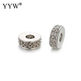 10pcs  Rhinestone Stainless Steel Beads Plated With Nickel Lead Cadmium 7mm