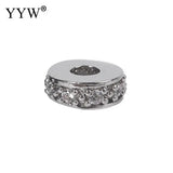 10pcs  Rhinestone Stainless Steel Beads Plated With Nickel Lead Cadmium 7mm