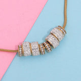10pcs Rhinestones Beads Spacer Beads Stainless Steel for Jewelry Making