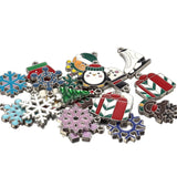 10pcs Rhodium Christmas Charms Pendants Enamel Charms DIY Bracelet Decoration