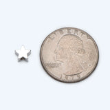 10pcs Rhodium Plated Brass Star Beads 6mm For DIY Jewelry Making