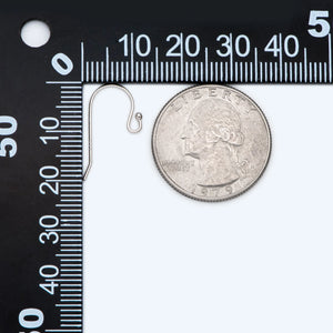 10pcs Rhodium Plated Silver Earwires w/ Ball End 20x10mm