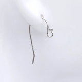 10pcs Rhodium Plated Silver Earwires w/ Ball End 20x10mm