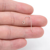 10pcs Rhodium Plated Silver Earwires w/ Ball End 20x10mm