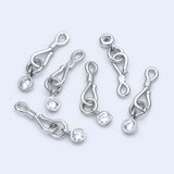 10pcs Rhodium Hook And Eye Clasp 20mm Bracelet DIY Jewelry Making (GB-1549-2)
