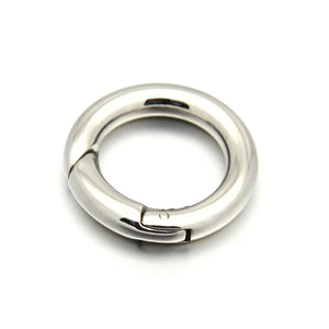 10pcs Stainless Steel Spring Gate Rings Clasps for DIY Jewelry Making