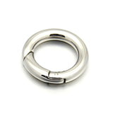 10pcs Stainless Steel Spring Gate Rings Clasps for DIY Jewelry Making