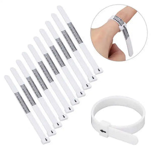 10pcs Ring Sizer Reusable Ring Finger Size Jewelry Gauge Measure Tool