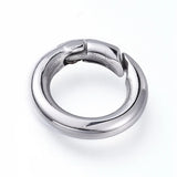 10pcs Stainless Steel Key Clasp Snap Clasps 15x3mm-20x3.5mm