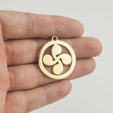 Risul Lauburu Pendant Basque Cross Stainless Steel Necklace Pendant