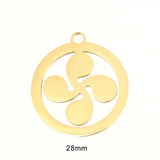 Risul Lauburu Pendant Basque Cross Stainless Steel Necklace Pendant