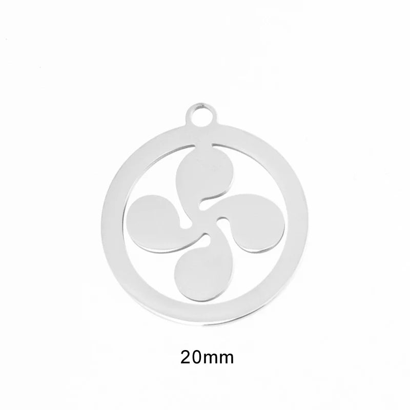 Risul Lauburu Pendant Basque Cross Stainless Steel Necklace Pendant