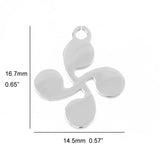 Risul Lauburu Pendant Basque Cross Stainless Steel Necklace Pendant
