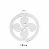 Risul Lauburu Pendant Basque Cross Stainless Steel Necklace Pendant