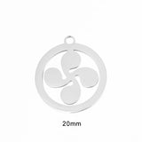 Risul Lauburu Pendant Basque Cross Stainless Steel Necklace Pendant