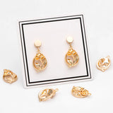 10pcs Rose Charms 18K Plated Brass Earring Pendants