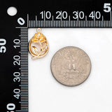 10pcs Rose Charms 18K Plated Brass Earring Pendants