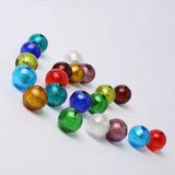 10pcs Round 10mm 12mm 14mm Foil Lampwork Glass Beads DIY Crafts Jewelry Making