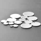 10pcs Stainless Steel Round Blank Tag Charm Pendant Charms Findings 6-30mm