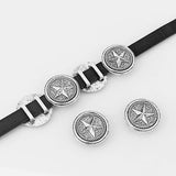 10pcs Star Charms Slider Beads for Leather Cord Bracelets