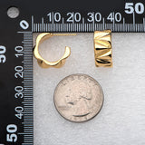 10pcs Circle Ear Posts 18mm Plated Brass Hoop Earrings