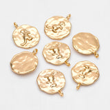 10pcs Round Dinosaur Charm, Gold Plated, Pendants for DIY Jewelry Making