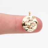 10pcs Round Dinosaur Charm, Gold Plated, Pendants for DIY Jewelry Making