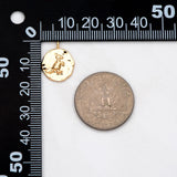 10pcs Round Dinosaur Charm, Gold Plated, Pendants for DIY Jewelry Making