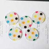10pcs Acrylic Dot Earrings Connectors Pendant Charms Diy Jewelry