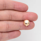10pcs 18K Plated Brass Ear Posts, Stud Earring Components