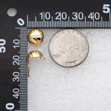 10pcs 18K Plated Brass Ear Posts, Stud Earring Components