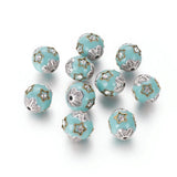 10pcs Round Beads Antique Bronze Plated Alloy Cores 15x14mm DIY Jewelry Making