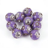 10pcs Round Beads Antique Bronze Plated Alloy Cores 15x14mm DIY Jewelry Making