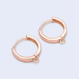 10pcs Round Hoop Earrings 12/14/16mm, Gold/Silver/Rose Gold