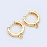 10pcs Round Hoop Earrings 12/14/16mm, Gold/Silver/Rose Gold