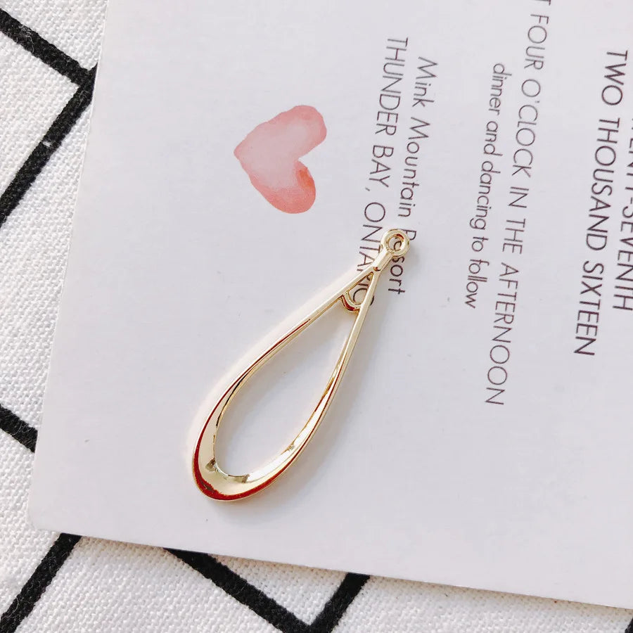 10pcs Round Golden Pendant Charms for DIY Jewelry Making
