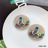 10pcs Acrylic Flower Pendant Charms for Diy Jewelry Making